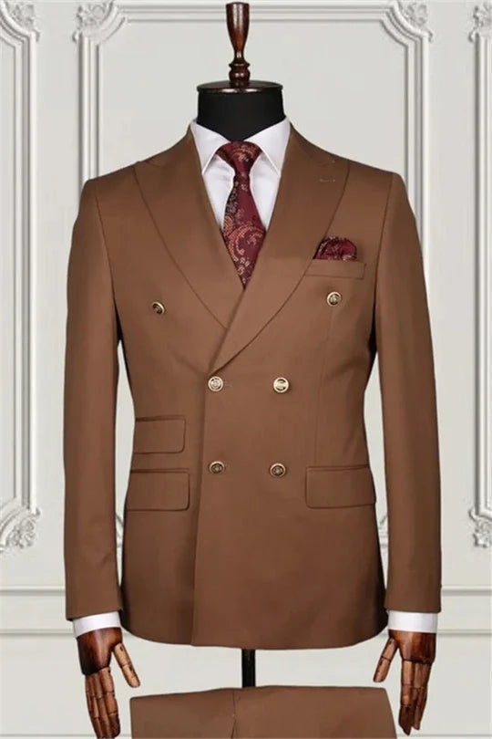 Suzhoufashion Double Breasted Close Fitting Formal Men Suits