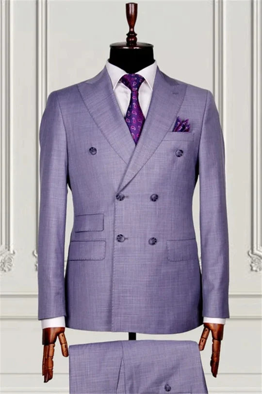 Suzhoufashion Double Breasted Close Fitting Prom Men Suits