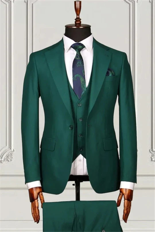 Suzhoufashion Green Single Breasted Bespoke Men Suits