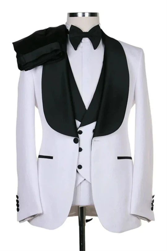 Suzhoufashion Ivory Three Pieces Slim Fit Wedding Men Suits
