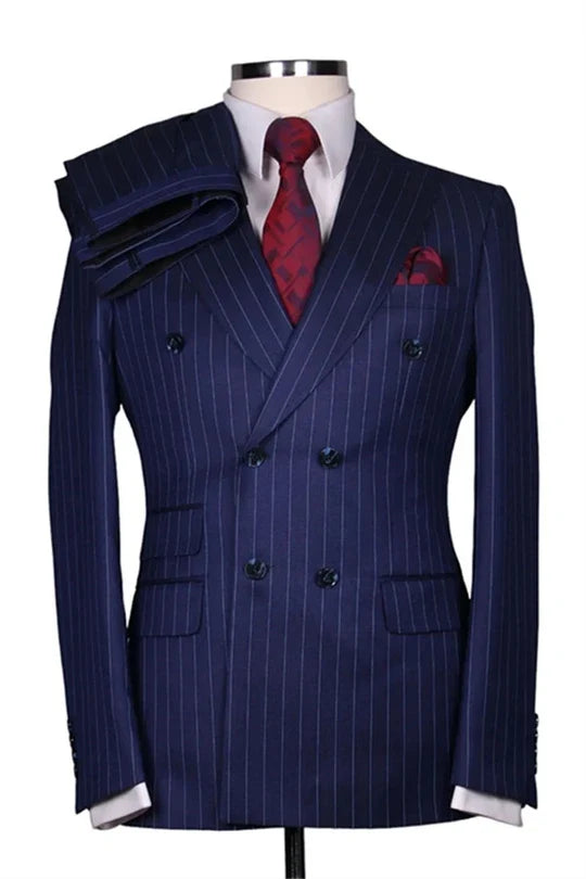 Suzhoufashion Navy Two Pieces Slim Fit Men Suits For Prom