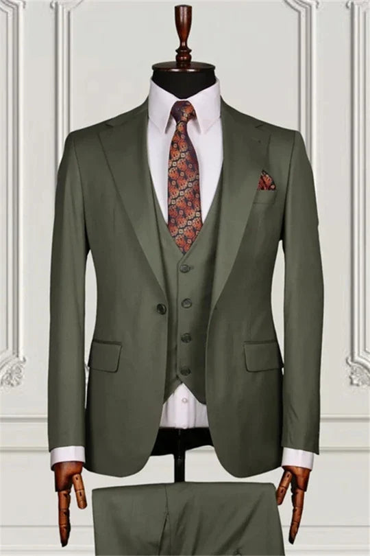 Suzhoufashion Sage Close Fitting Peaked Lapel Business Suits