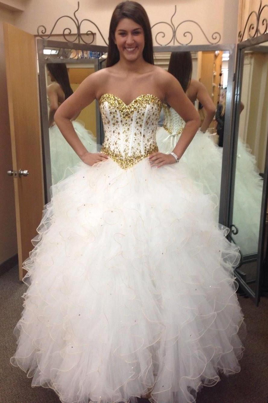 Sweetheart Crystal Tulle Bridal Gowns Floor Length Lace Up Wedding Dresses