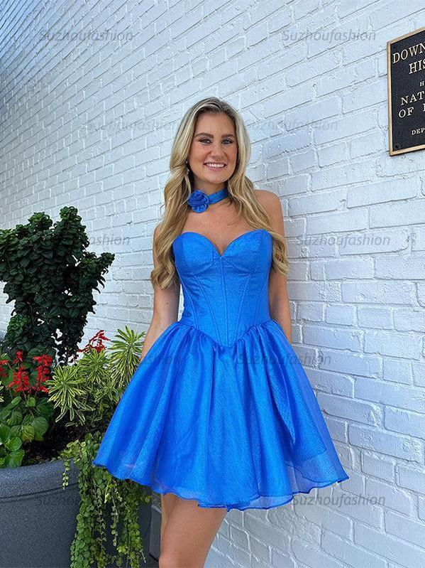 Suzhoufashion Sweetheart Strapless Tulle A-Line Homecoming Dress