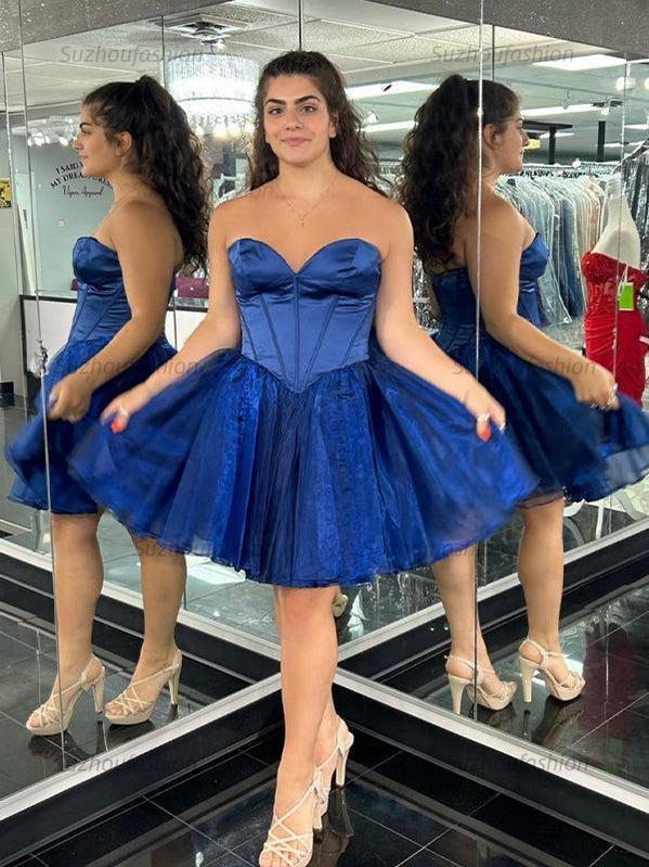 Suzhoufashion Sweetheart Strapless Tulle A-Line Homecoming Dress
