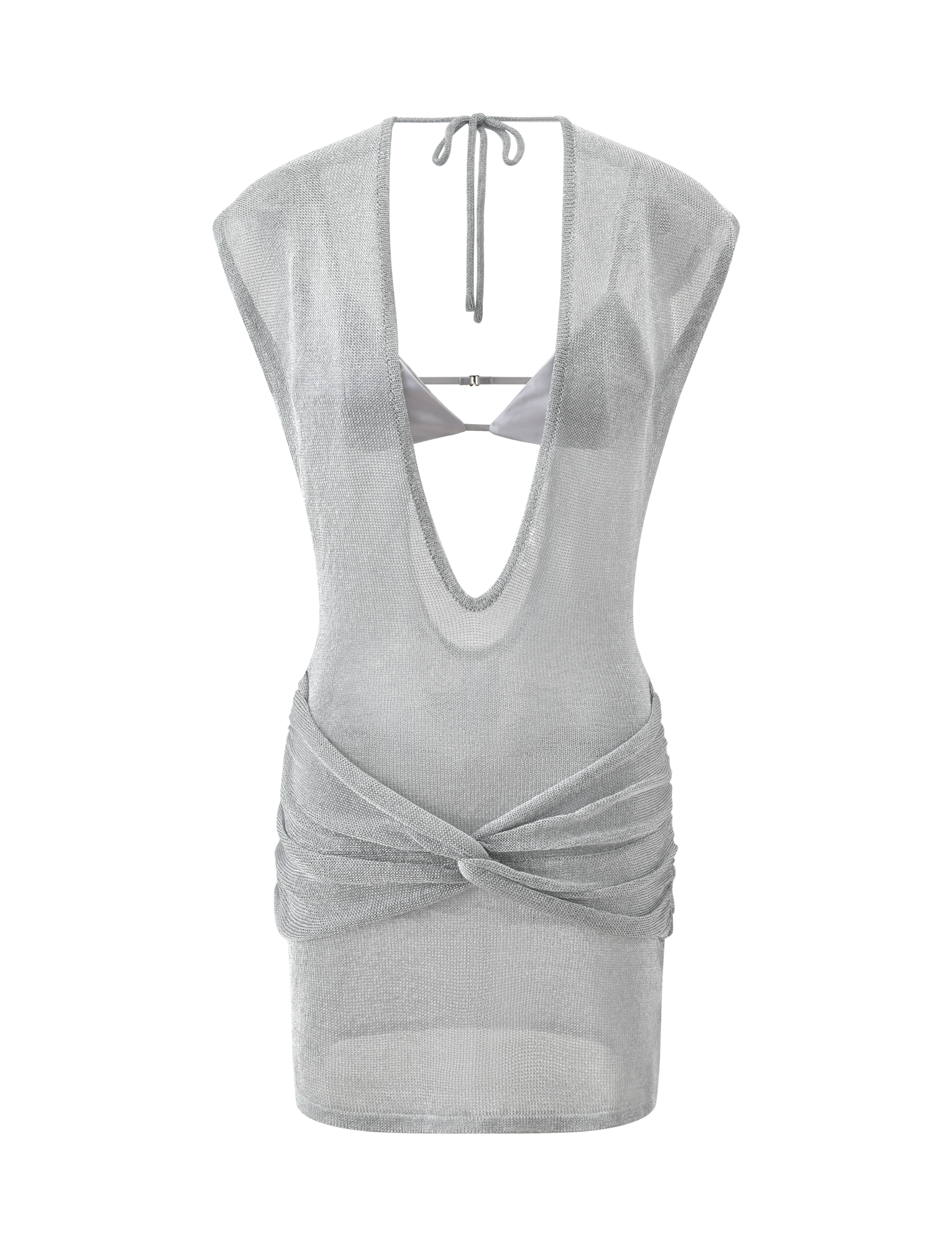 ZOSIA MINI DRESS - SILVER