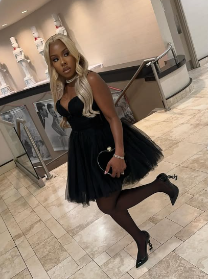 Simple Black Tulle A Line Homecoming Dress Cocktail Dress - View 4 | VelvetHem