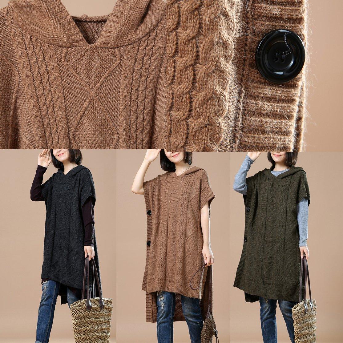 Tea green sweater plus size winter dresses hoodie