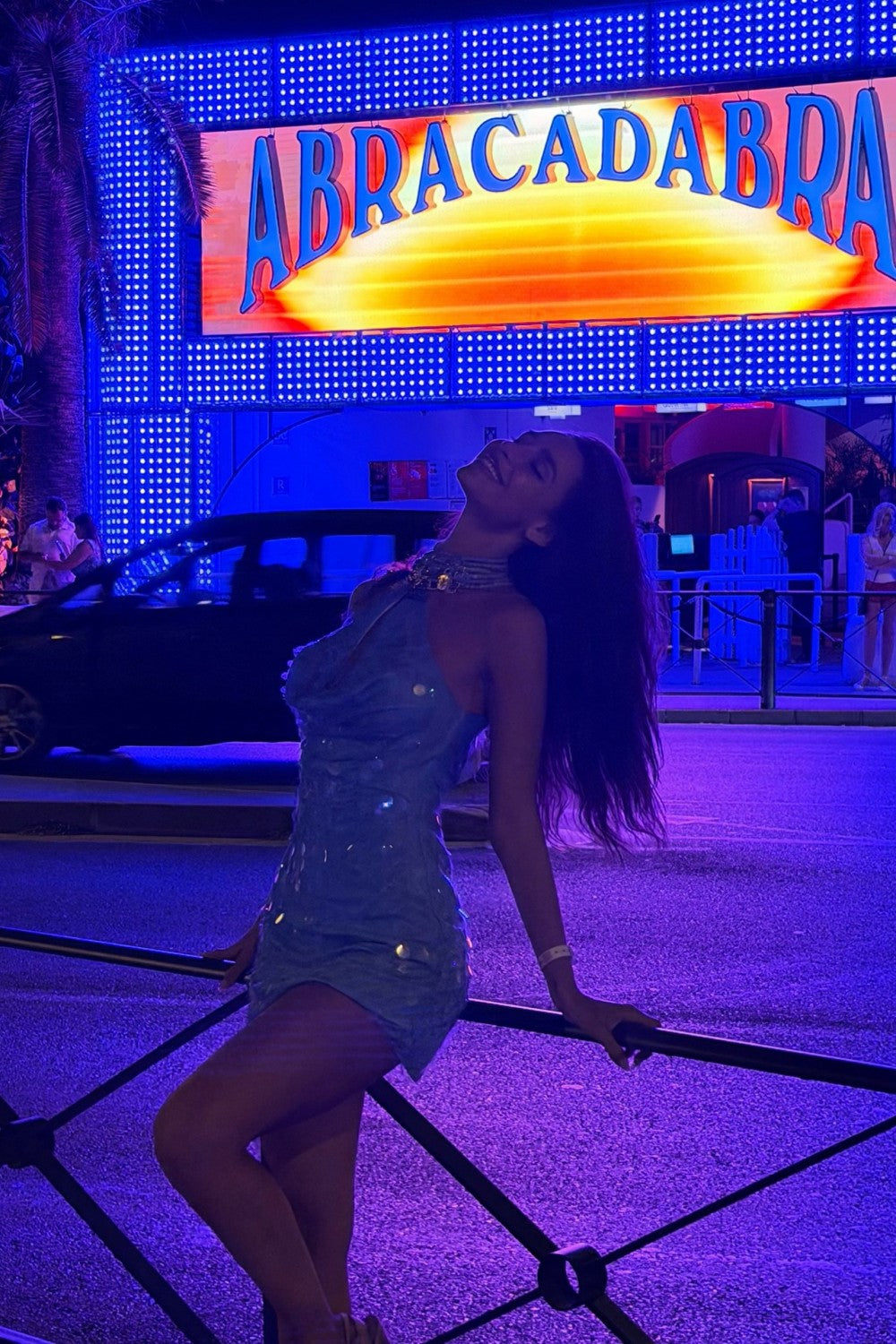 Turquoise Blue Halter Neck Beaded Mini Homecoming Dress with Keyhole Cutout
