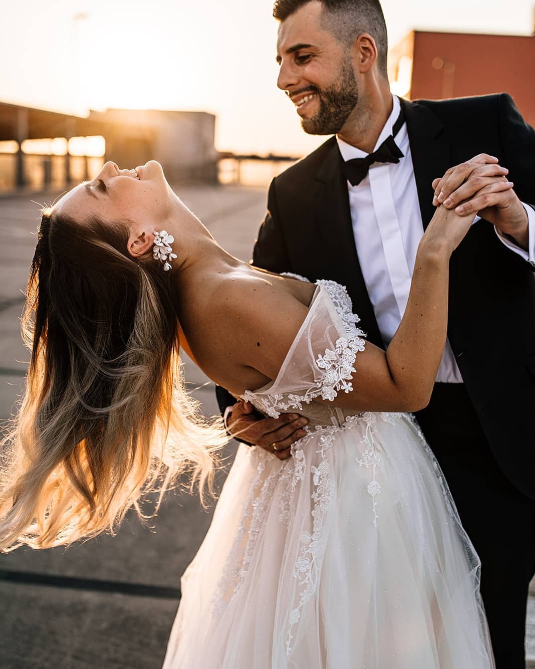 Unique Off-the-shoulder Sleeveless Empire Beach Wedding Dress with Lace