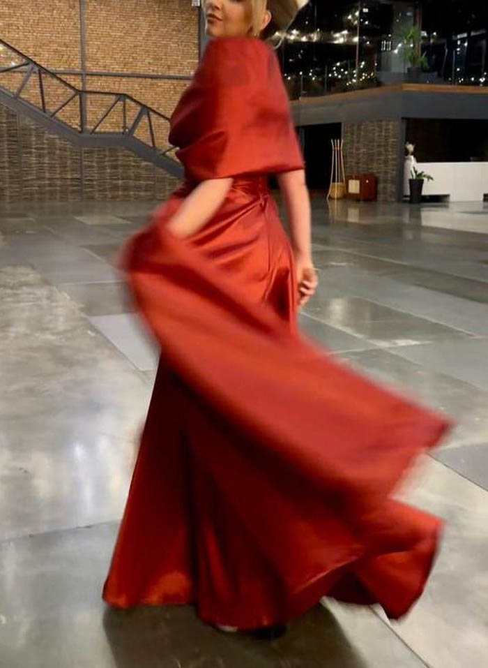 V Neck A Line Gown for the Mother of the Bride