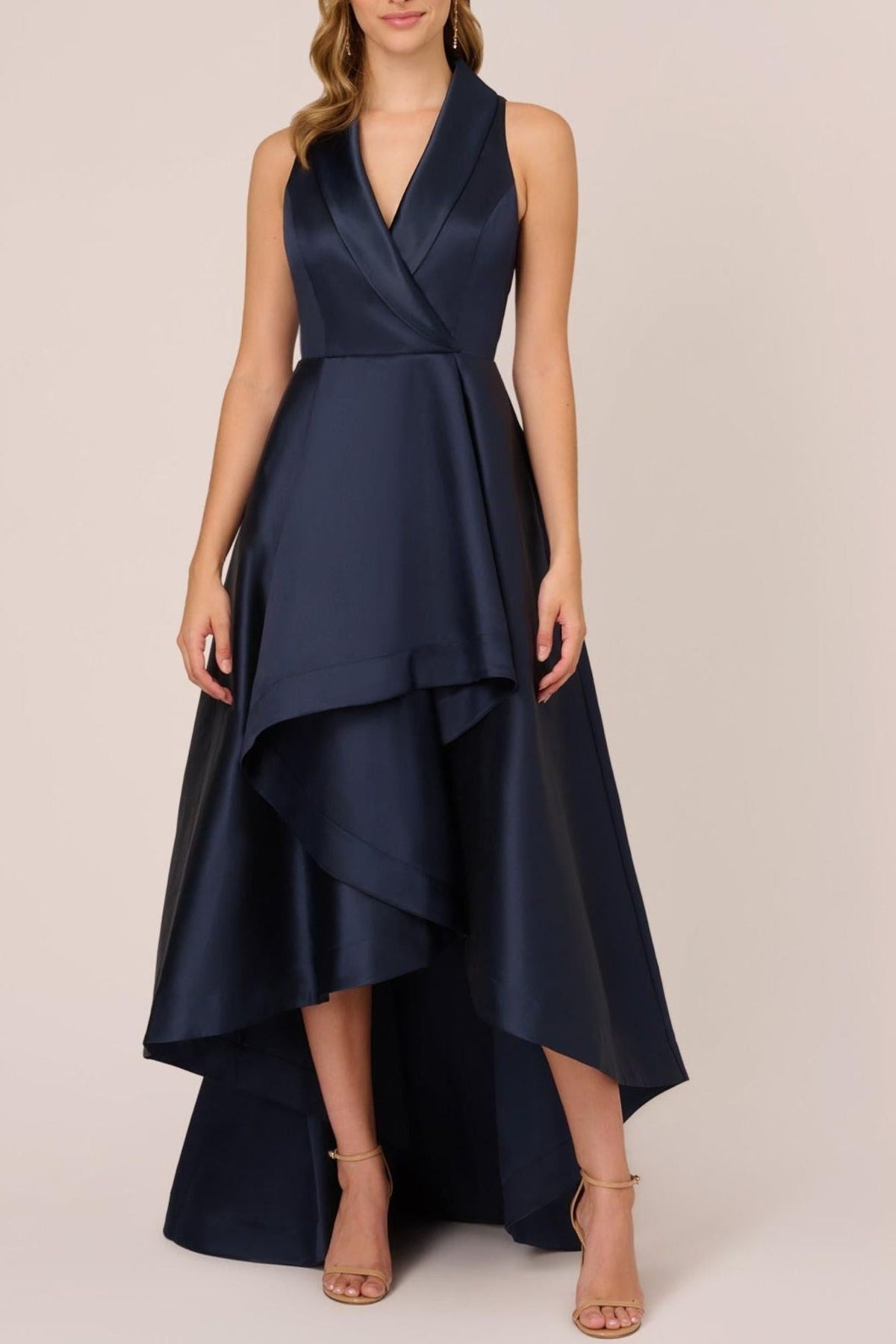 V Neck Sleeveless A Line Asymmetrical Dress for Mother of the Bride & Groom