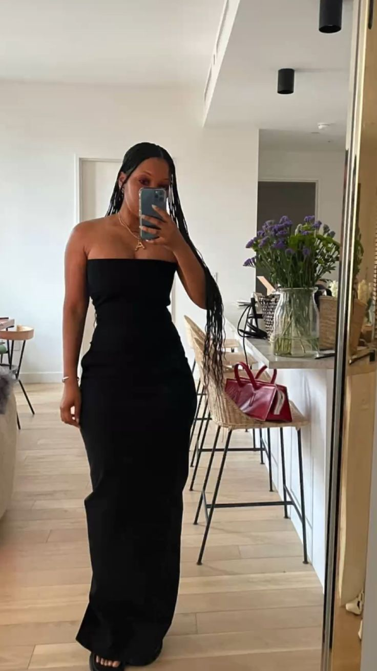 Classic Black Strapless Tight Evening Dress,Black Prom Gown,Gala Dress - VelvetHem