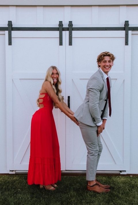 Red A-line Prom Dress Fashion Prom Gown - VelvetHem