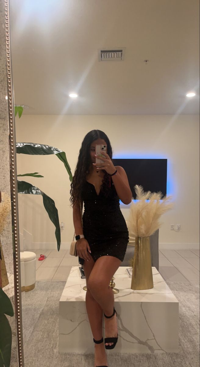 Sparkly Black Dress Sexy Black Homecoming Dress Y4429 by simplepromdress