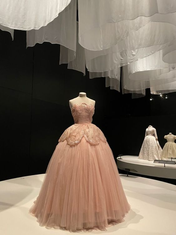 Pink Sweetheart Layered Tulle Lace Ball Gown Prom Dress - View 5 | VelvetHem