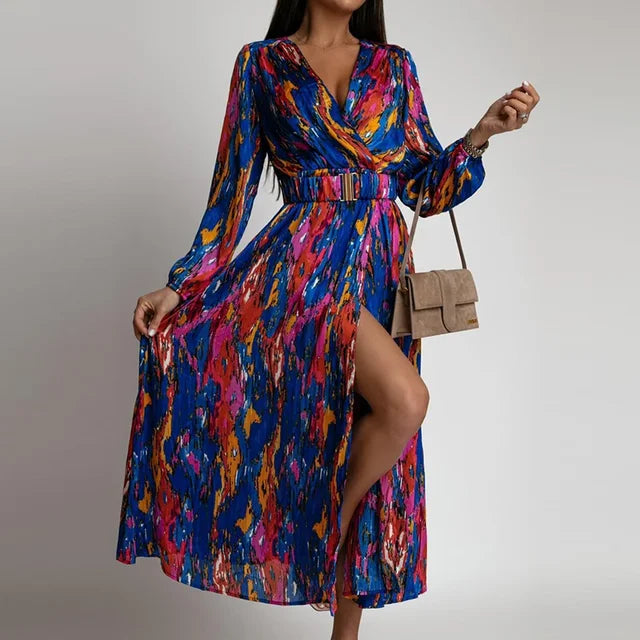 Verónica Premium Bohemian Dress with a High Slit Wardrobe Essential