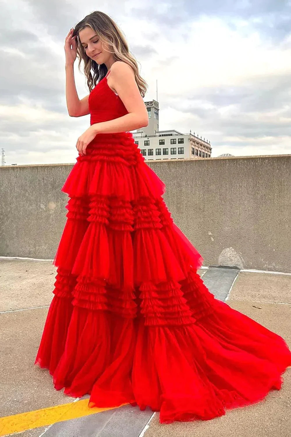 Sexy Daffodil A-Line Doric Sweetheart Long Prom Dress - View 9 | VelvetHem