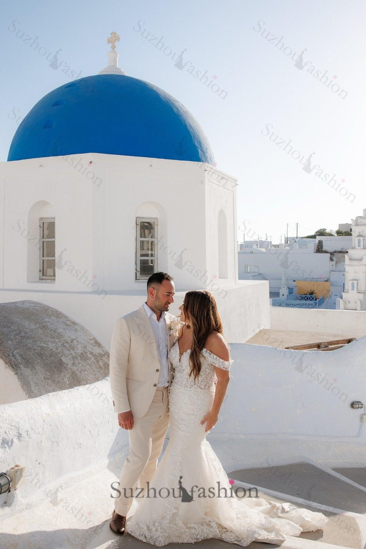 White Wedding Dress Mermaid Sweetheart Off The Shoulder Sleeveless Sweep Train Tulle Bridal Gown With Appliques