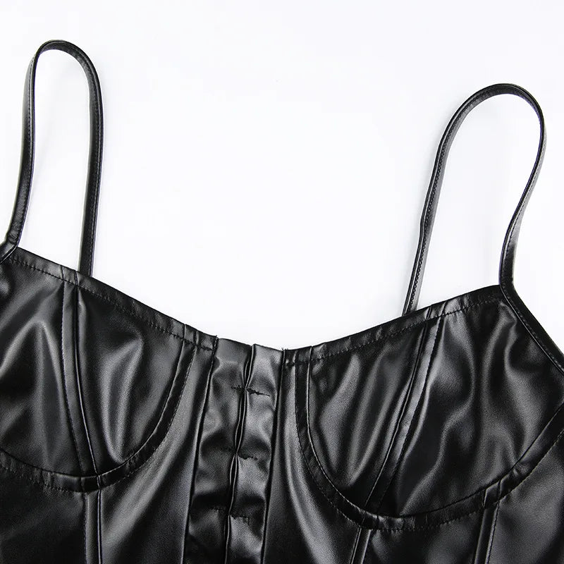 LowCut PU Leather Corset Camisole