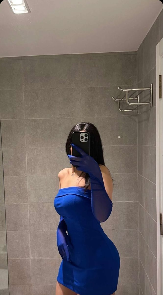 Royal Blue Strapless Mini Homecoming Dress Sexy Royal Blue Bodycon Dress Y2501 - VelvetHem