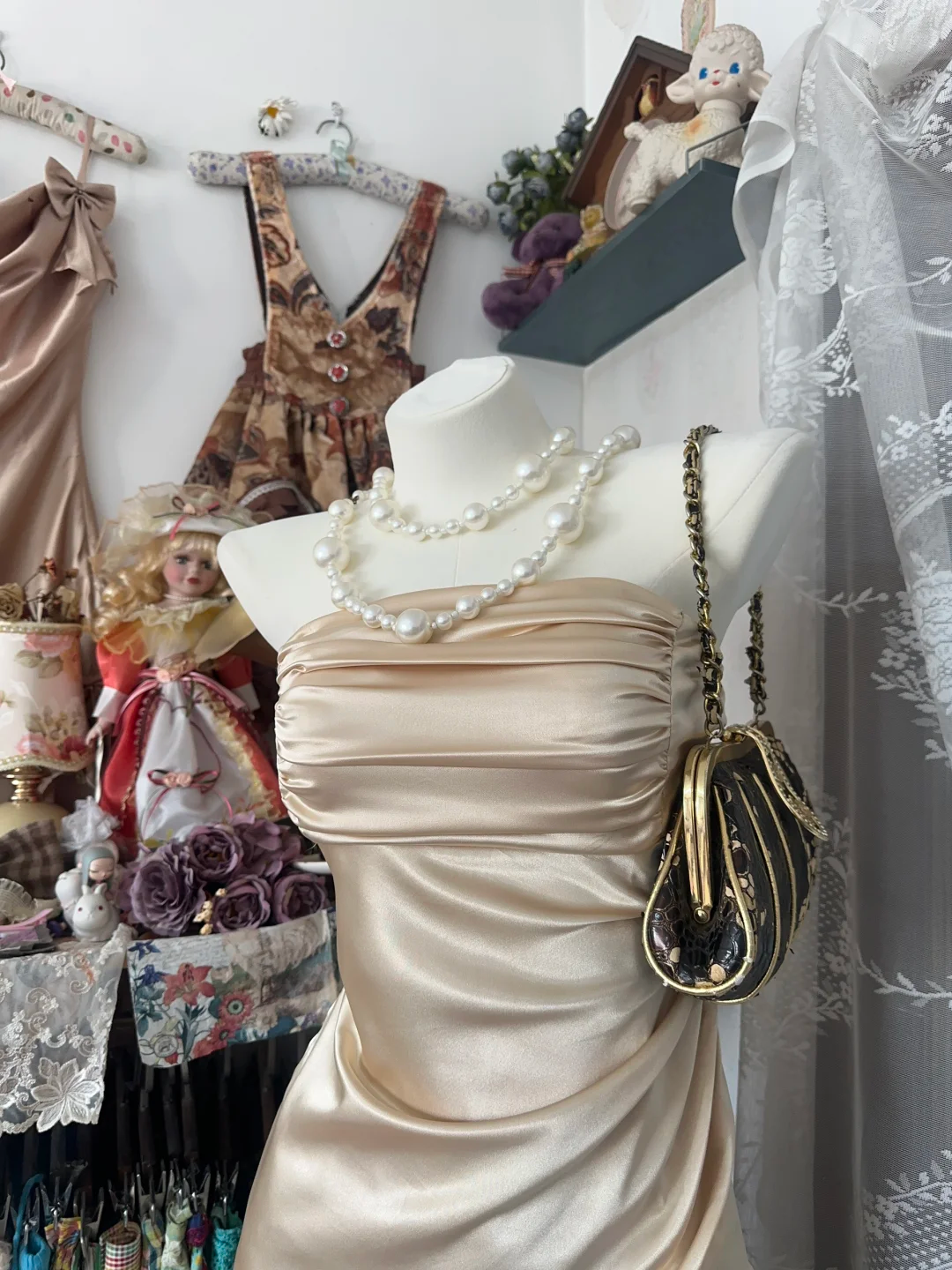 Champagne Strapless Multi-Layered Party Birthday Dress Formal Homecoming Dress - View 2 | VelvetHem