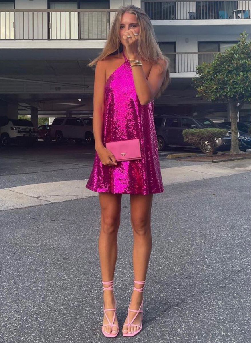 A-line Sequins Homecoming Dress Party Dress Y2330 - VelvetHem
