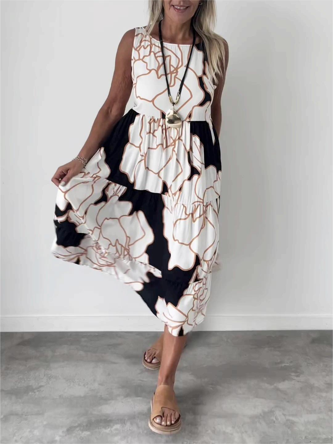 Virginia Premium Stylish Floral Print Dress Statement Occasion Edit