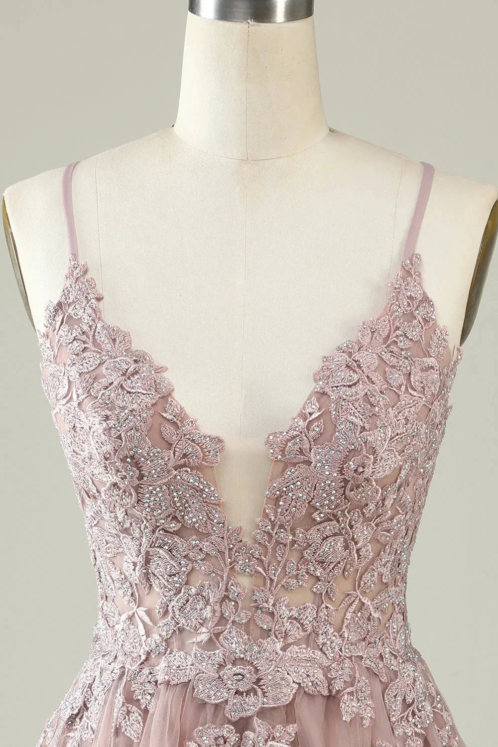 Blush A Line Spaghetti Straps Short Homecoming Dress with Appliques (ZD11545)