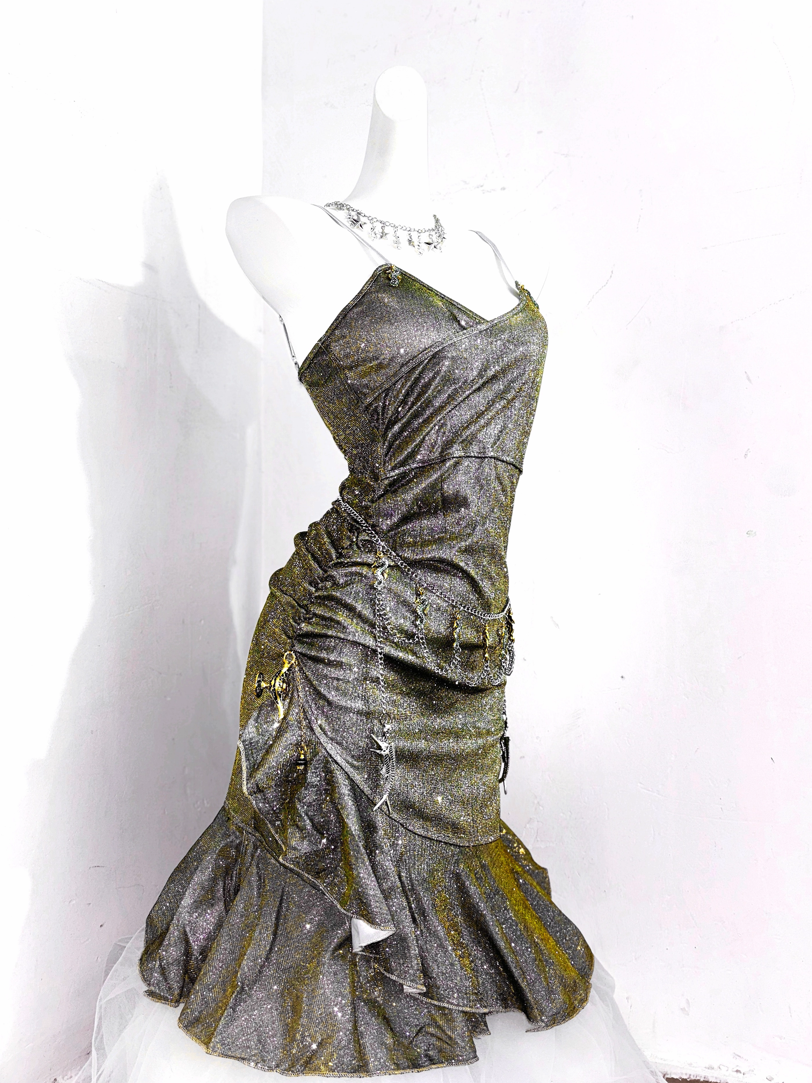 Vintage Green Spaghetti Straps Ruffle Short Homecoming Dress Birthday Outfits