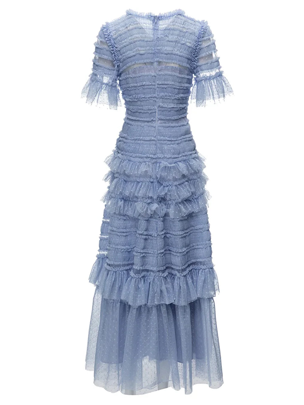 LANTE Ruffle Dress in Arctic Blue