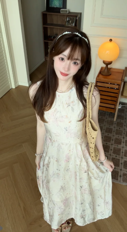New Pretty French-style Elegant Summer Women's Long Dress - VelvetHem