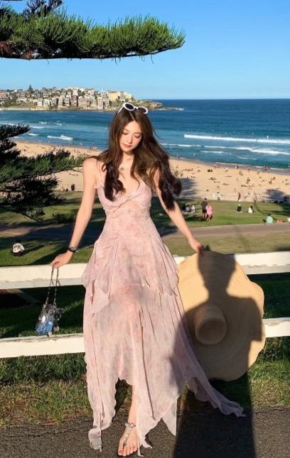 New Pretty French-style Elegant Summer Women's Long Dress - VelvetHem