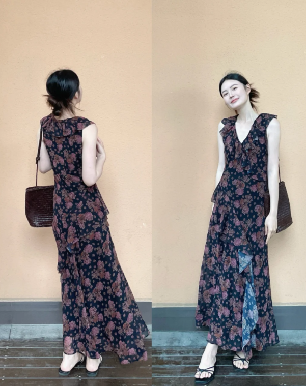 New Pretty French-style Elegant Summer Women's Long Dress - VelvetHem