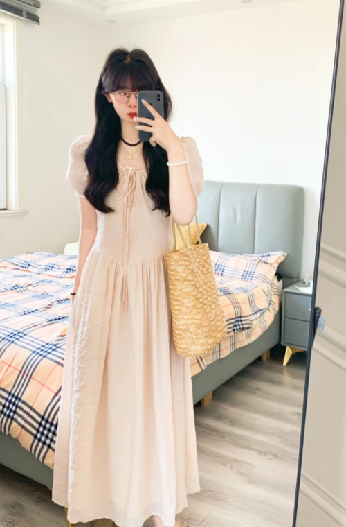 New Pretty French-style Elegant Summer Women's Long Dress - VelvetHem