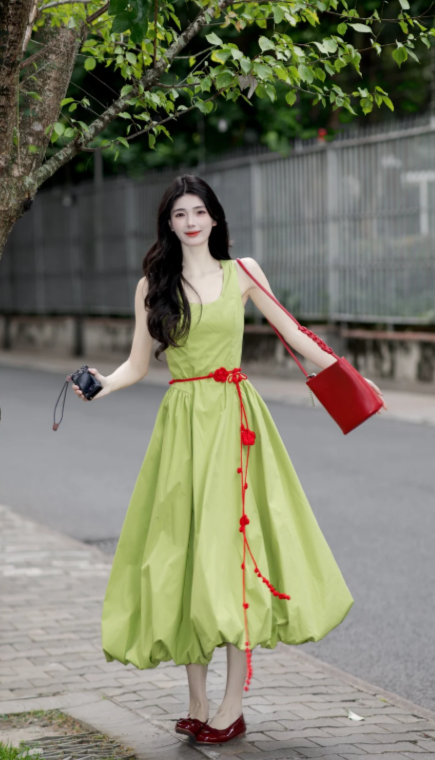 New Pretty French-style Elegant Summer Women's Long Dress - VelvetHem