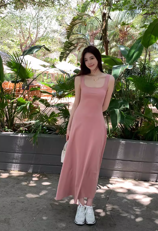 New Pretty French-style Elegant Summer Women's Long Dress - VelvetHem