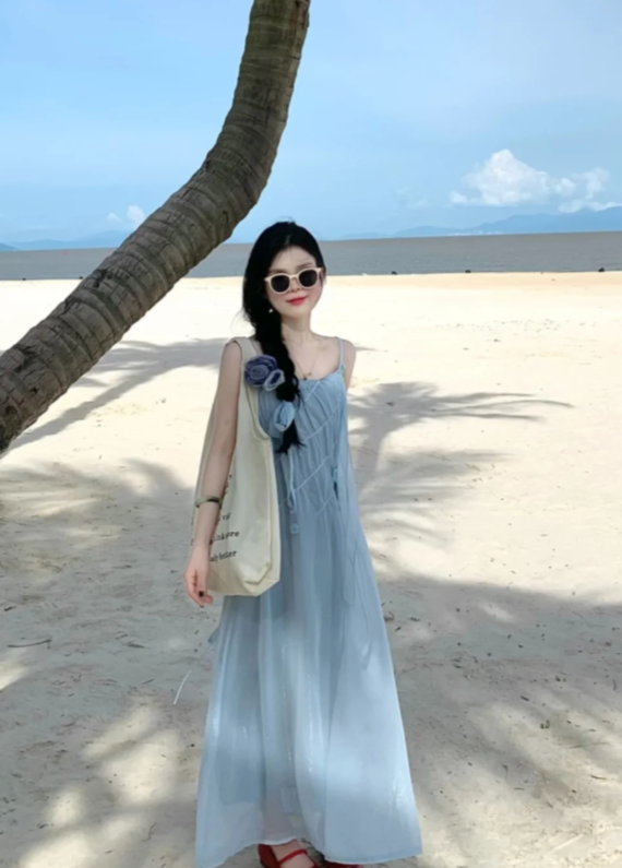 New Pretty French-style Elegant Summer Women's Long Dress - VelvetHem