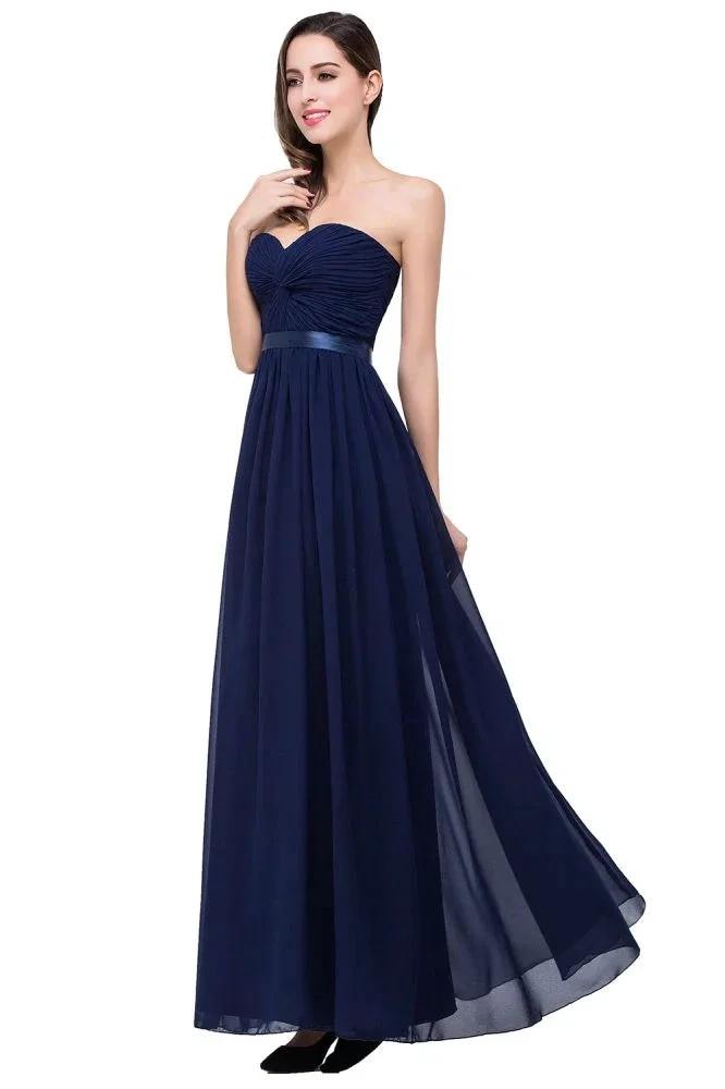 A-line Strapless Chiffon Bridesmaid Dress with Draped (ZD13064)
