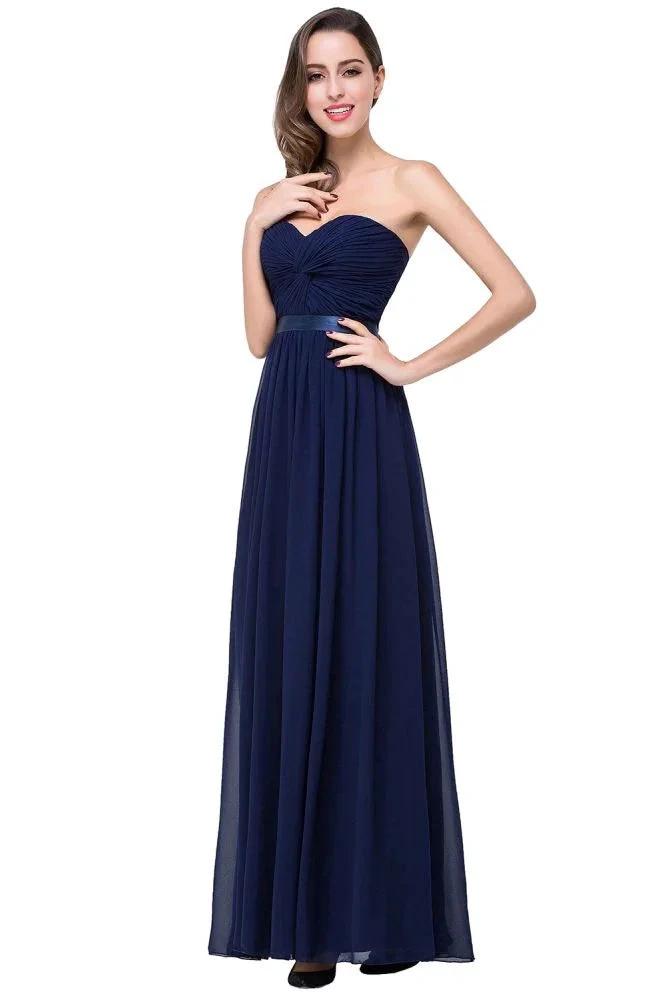A-line Strapless Chiffon Bridesmaid Dress with Draped (ZD13066)