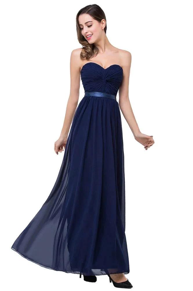 A-line Strapless Chiffon Bridesmaid Dress with Draped by misshow.com