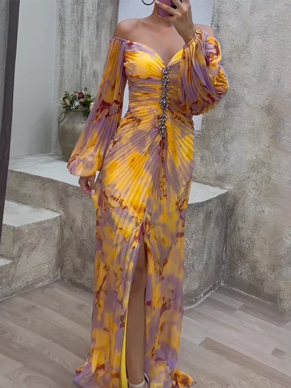 Juana Luxe V Neck Dress Evening Wear Edit