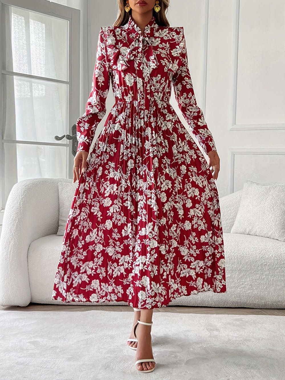 Alaia Long Sleeve Midi Dress