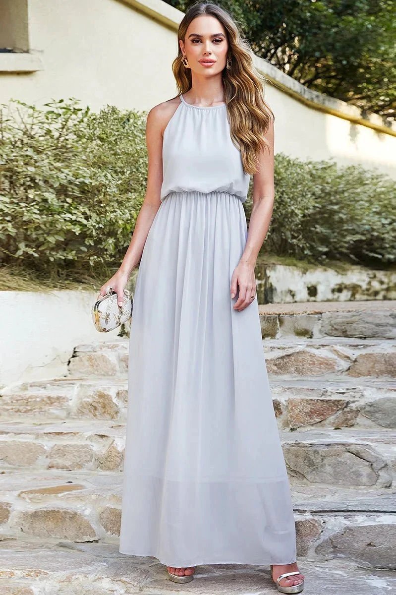 Amazing A-Line Scoop Sleeveless Chiffon Bridesmaid Dress by misshow.com