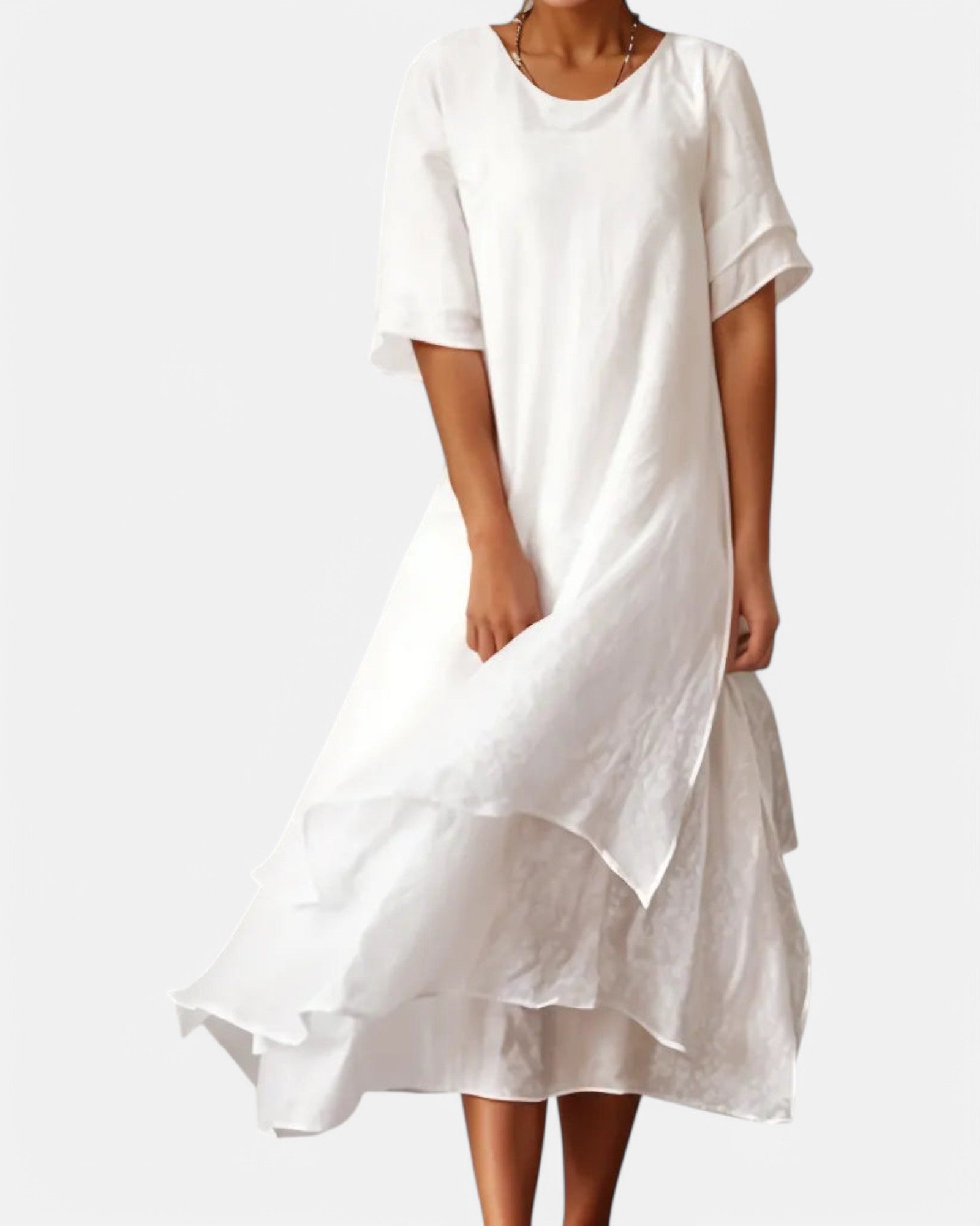 Bárbara Lightweight Summer Dress Made of Cotton for an Elegant Appeara