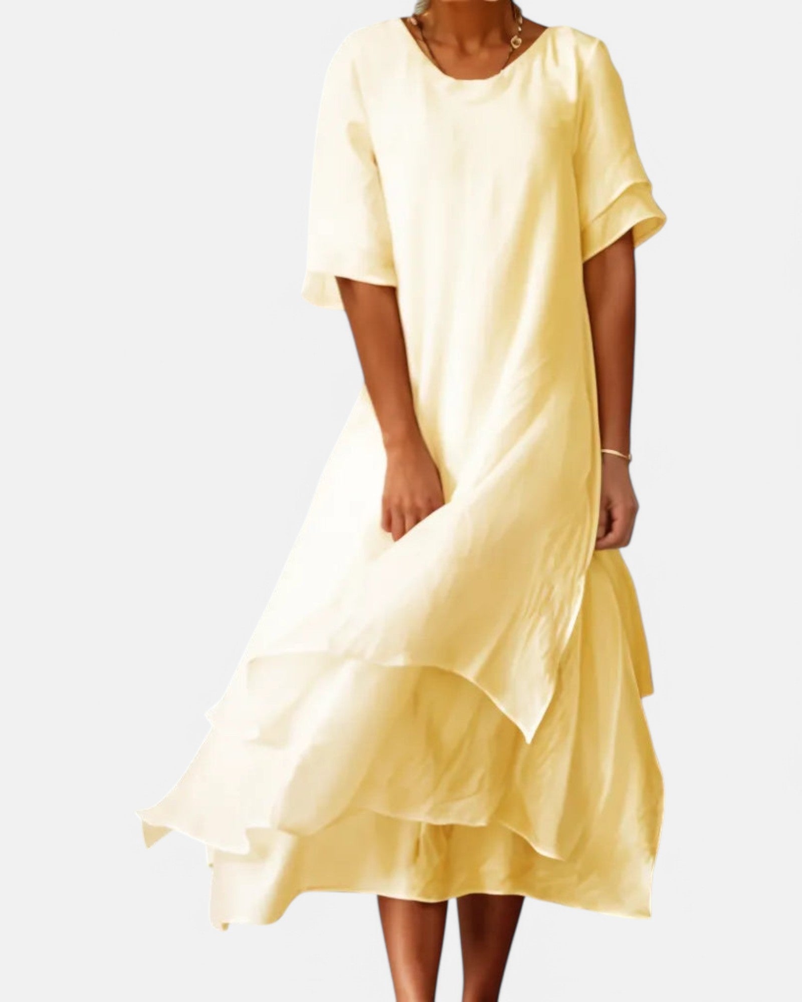 Bárbara Lightweight Summer Dress Made of Cotton for an Elegant Appeara