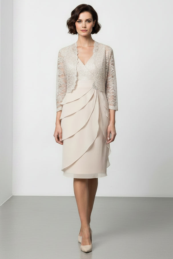 Lace Sheath Dress with Matching Bolero Jacket