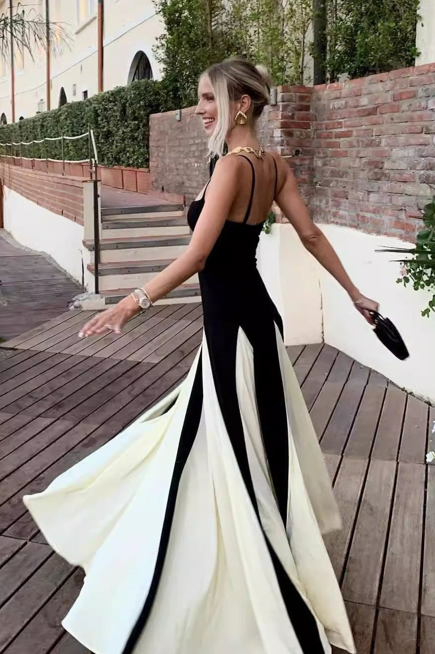 Classic Colorblock Cami Maxi Dress for Modern Fashion Wear