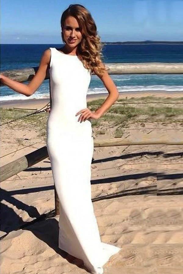 Backless Sheath Chiffon Long Prom Dresses Evening Dresses PG 234 by pgmdress