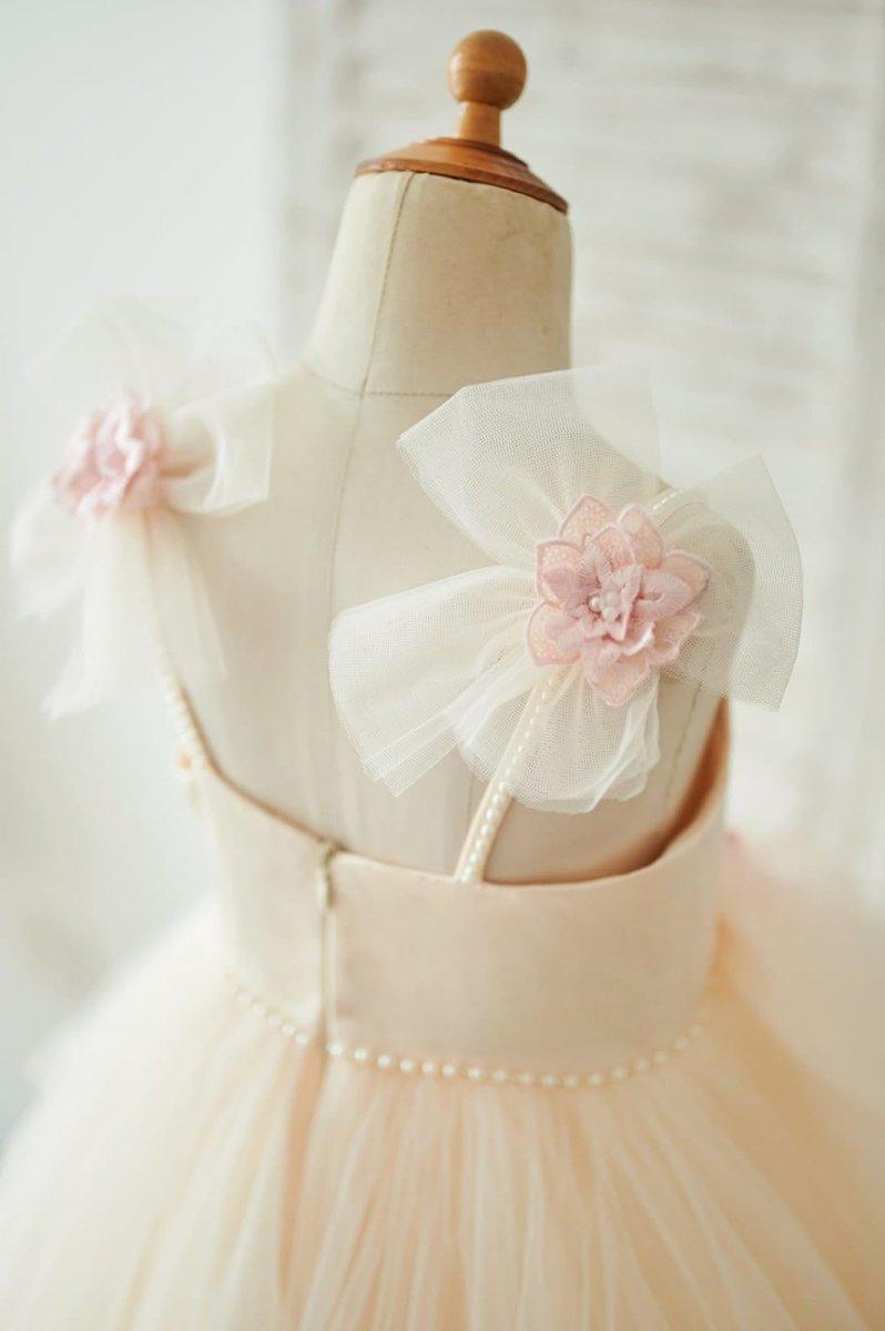 Ball-Gown/Princess Satin Tulle Floor-length Dress
